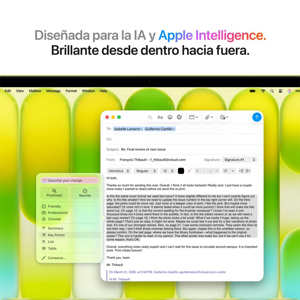 MacBook Neo de 13 pulgadas: Chip A18 Pro de Apple con CPU de 6 núcleos y GPU de 5 núcleos, Magic Keyboard con Touch ID, 512 GB SSD - Amarillo cítrico - Image 7