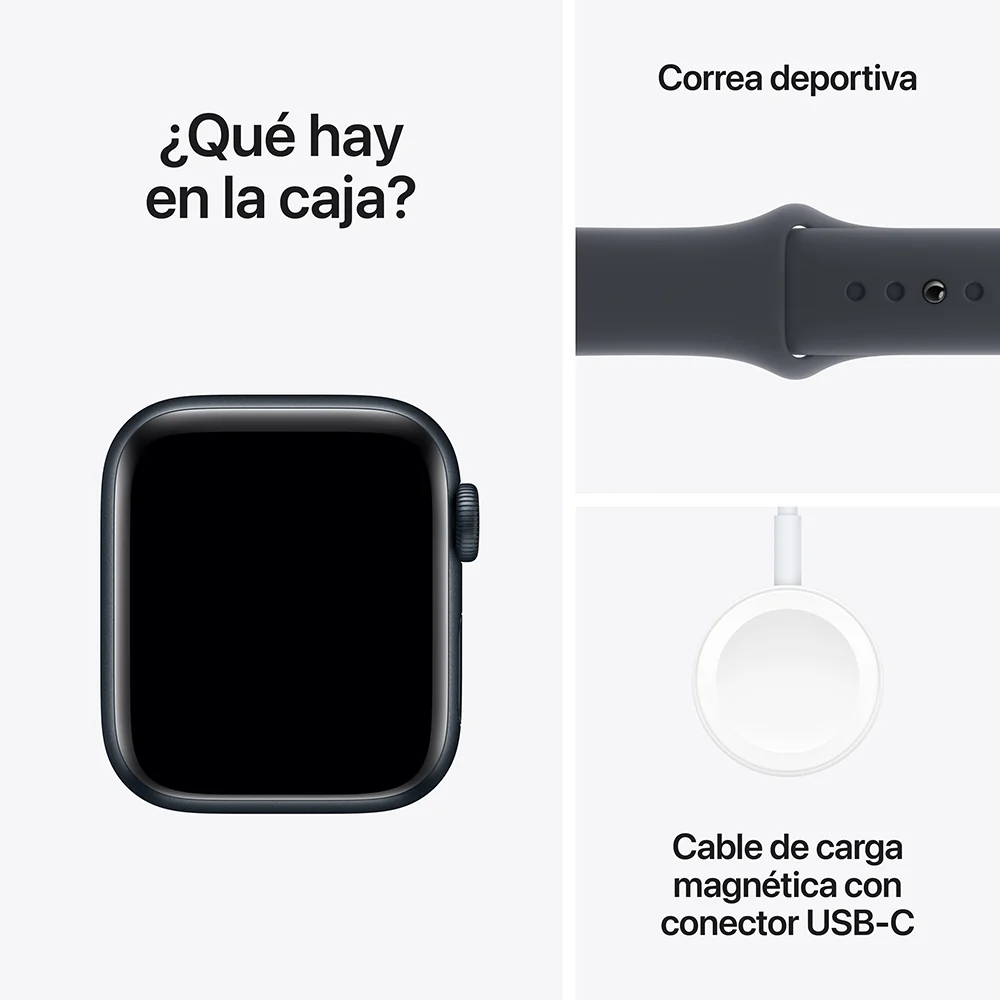 Apple Watch SE GPS • Caja de aluminio color medianoche de 40 mm • Correa deportiva color medianoche - S/M - Image 7