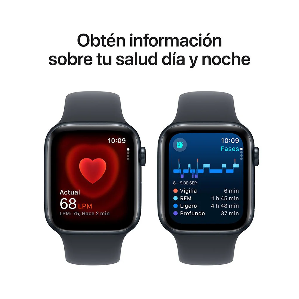 Apple Watch SE GPS • Caja de aluminio color medianoche de 44 mm • Correa deportiva color medianoche - S/M - Image 5