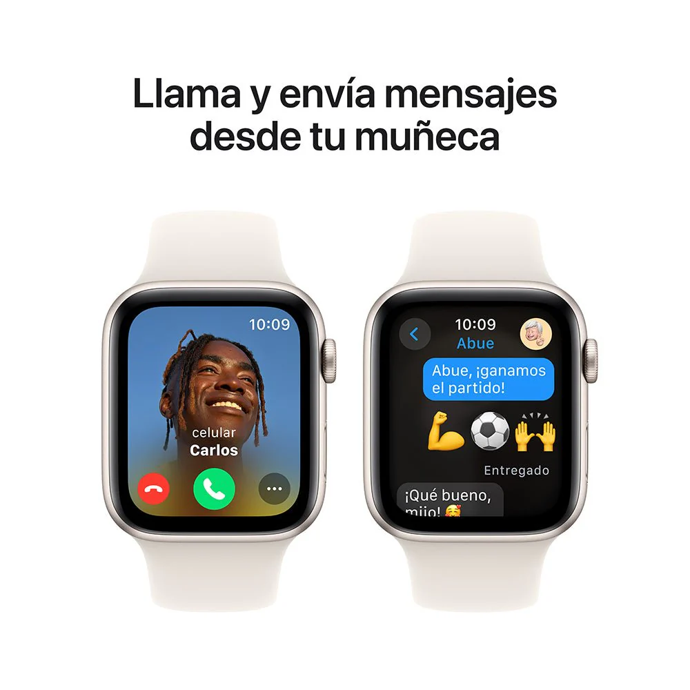 Apple Watch SE GPS • Caja de aluminio blanco estelar de 44 mm • Correa deportiva blanco estelar - M/L - Image 4
