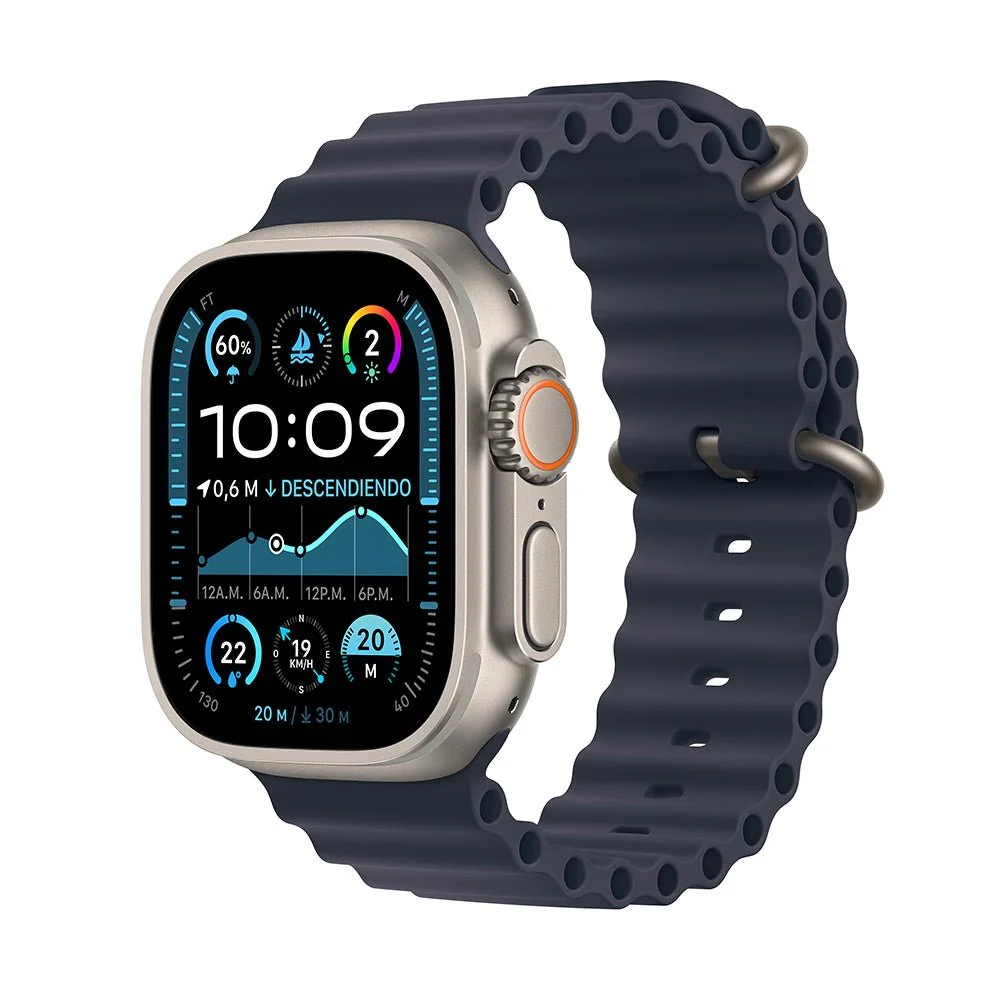 Apple Watch Ultra 2 GPS + Cellular • Caja de titanio natural de 49 mm • Correa Ocean azul marino