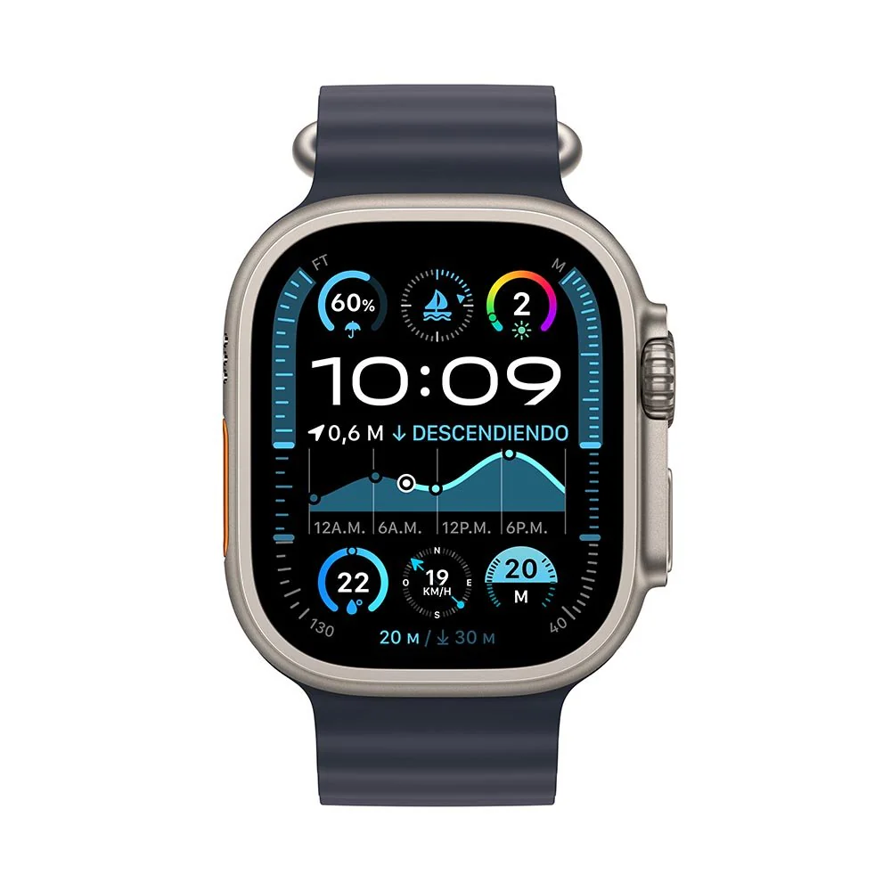 Apple Watch Ultra 2 GPS + Cellular • Caja de titanio natural de 49 mm • Correa Ocean azul marino - Image 2