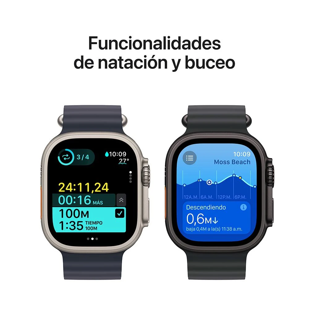 Apple Watch Ultra 2 GPS + Cellular • Caja de titanio natural de 49 mm • Correa Ocean azul marino - Image 5