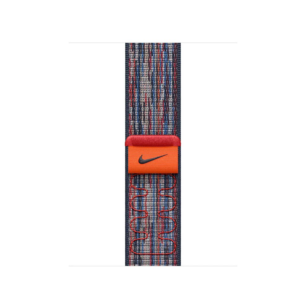 Correa loop deportiva Nike azul/roja para caja de 42 mm