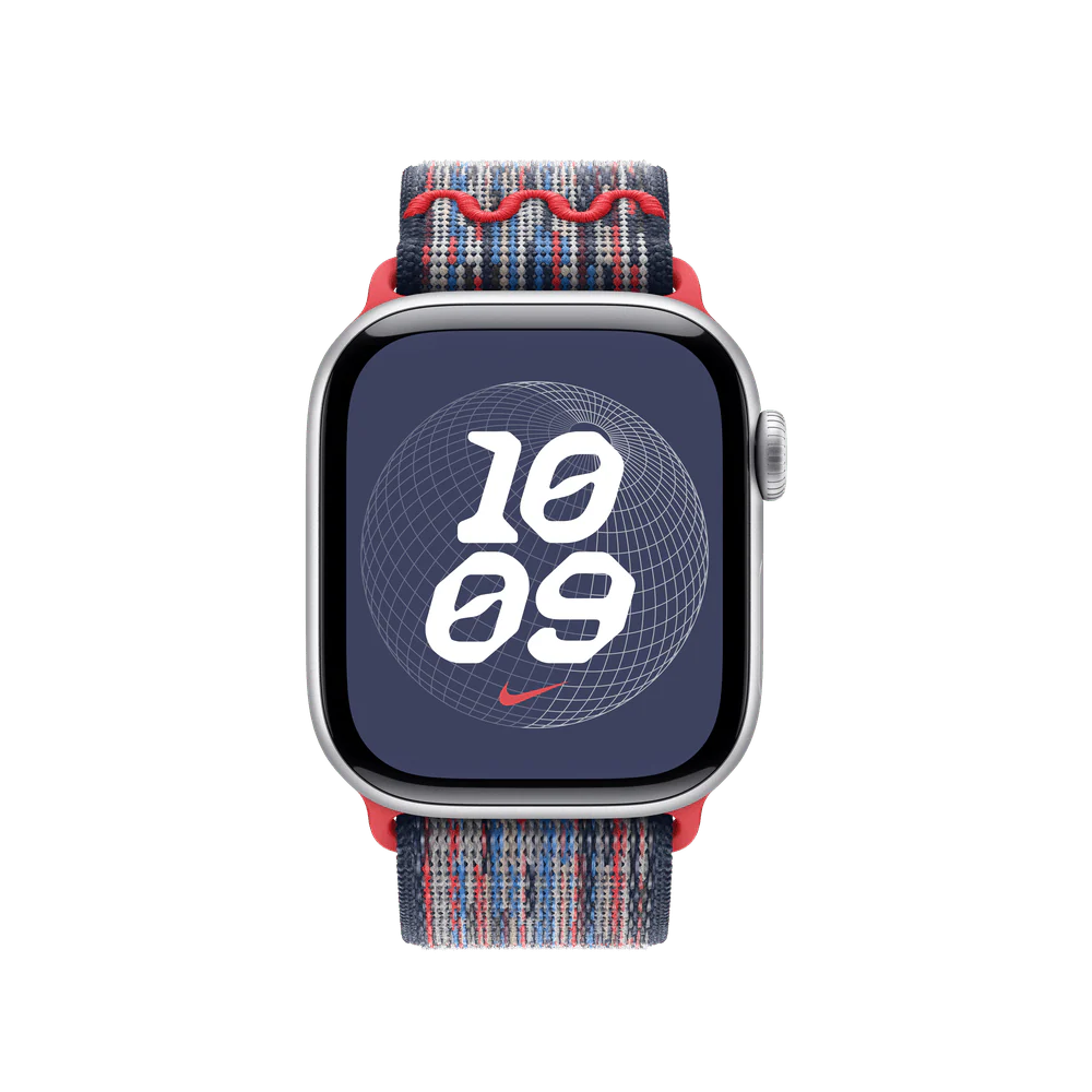 Correa loop deportiva Nike azul/roja para caja de 42 mm - Image 3