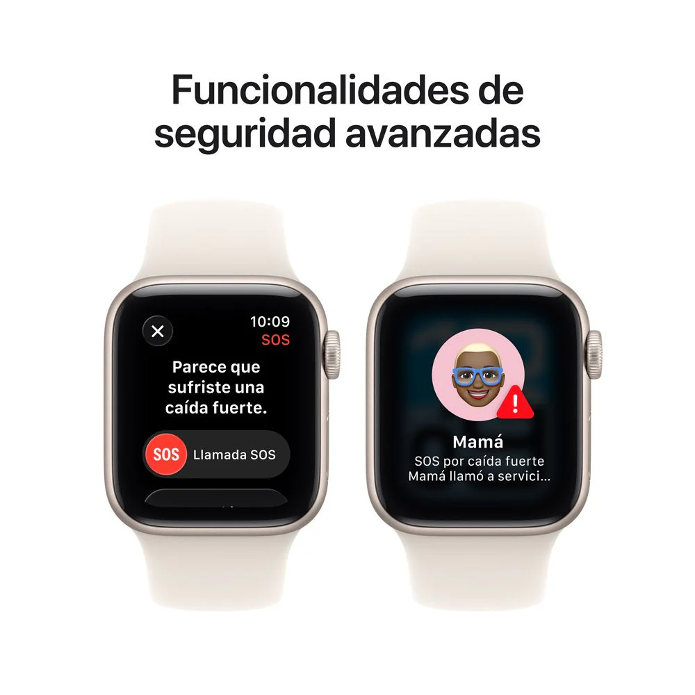 Apple Watch SE 3 GPS • Caja de aluminio blanco estelar de 44 mm • Correa deportiva blanco estelar - S/M - Image 7