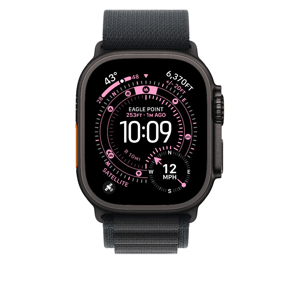 Correa Alpine negra para caja de 49 mm - Chica - Acabado de titanio negro - Image 3