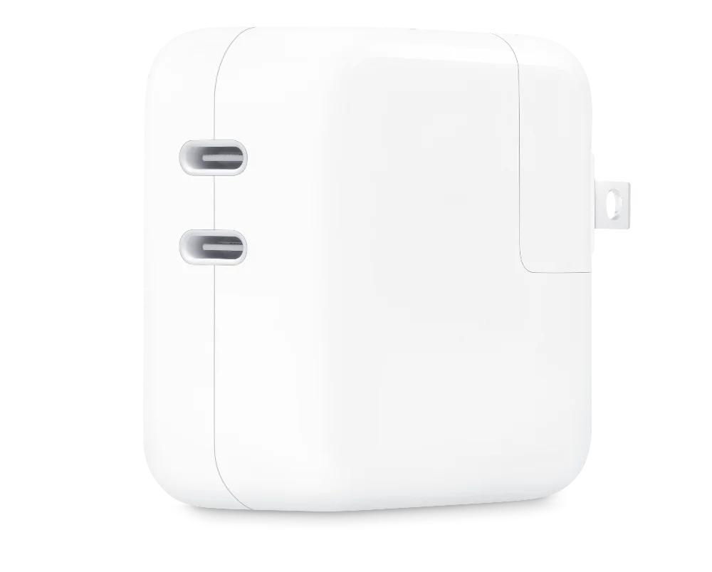 Adaptador de corriente de 35 W con dos puertos USB-C