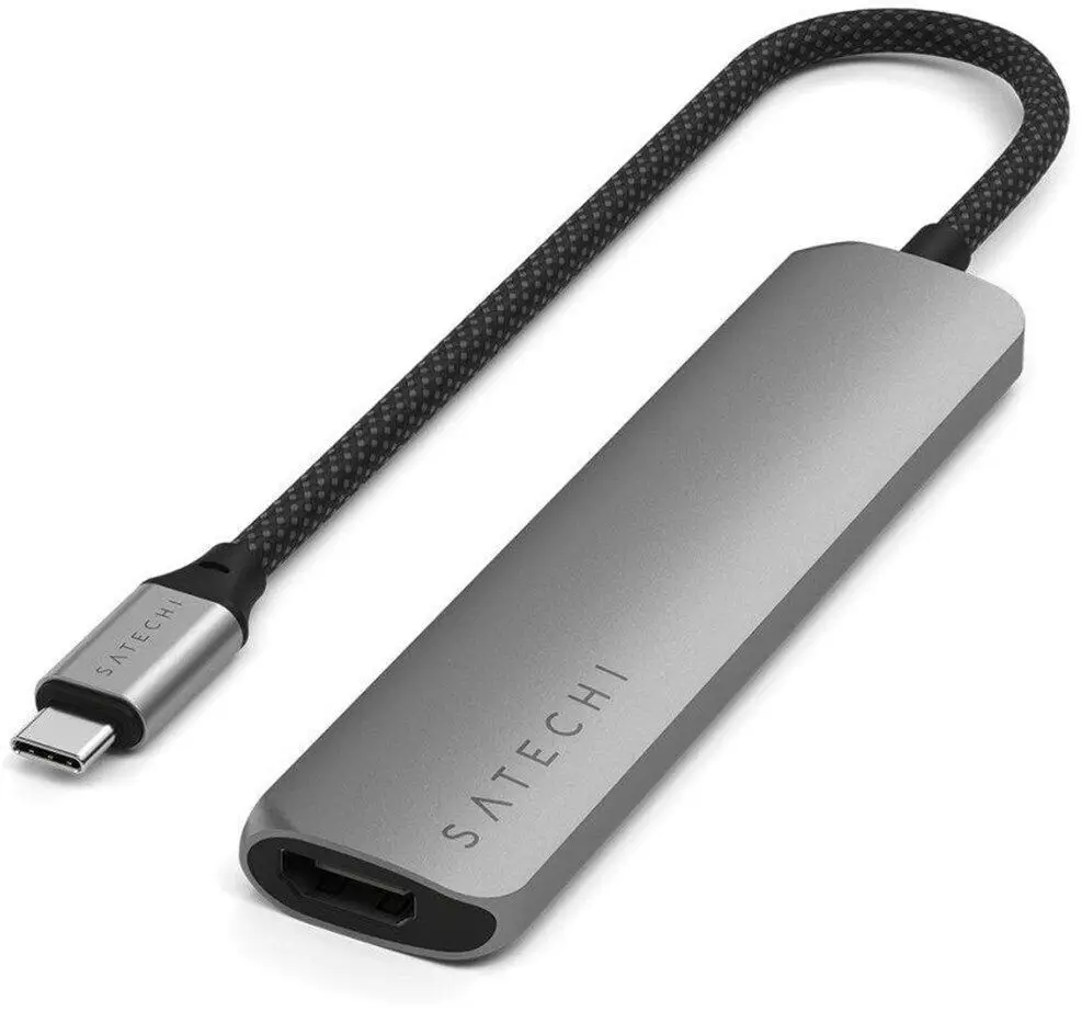 Adaptador Multipuerto Satechi Slim 6 en 1 USB-C - Gris espacial - Image 4