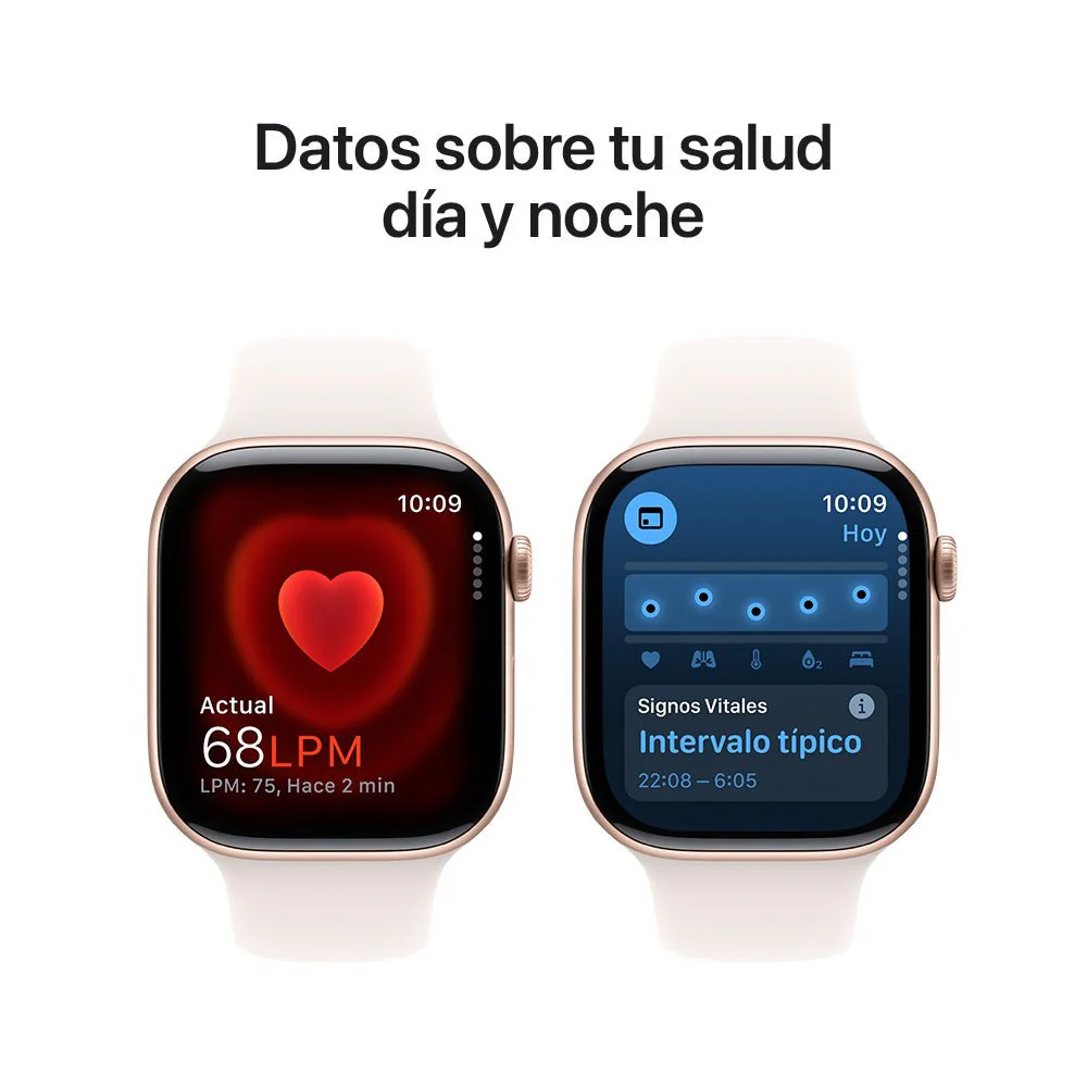 Apple Watch Series 10 GPS • Caja de aluminio color oro rosa de 46 mm • Correa deportiva rosa rubor - S/M - Image 5