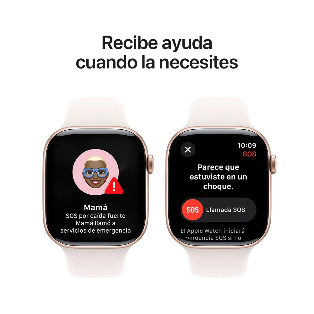 Apple Watch Series 10 GPS • Caja de aluminio color oro rosa de 46 mm • Correa deportiva rosa rubor - S/M - Image 6