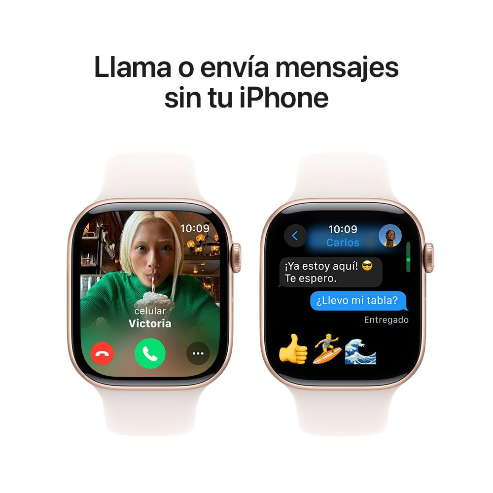 Apple Watch Series 10 GPS • Caja de aluminio color oro rosa de 46 mm • Correa deportiva rosa rubor - M/L - Image 7