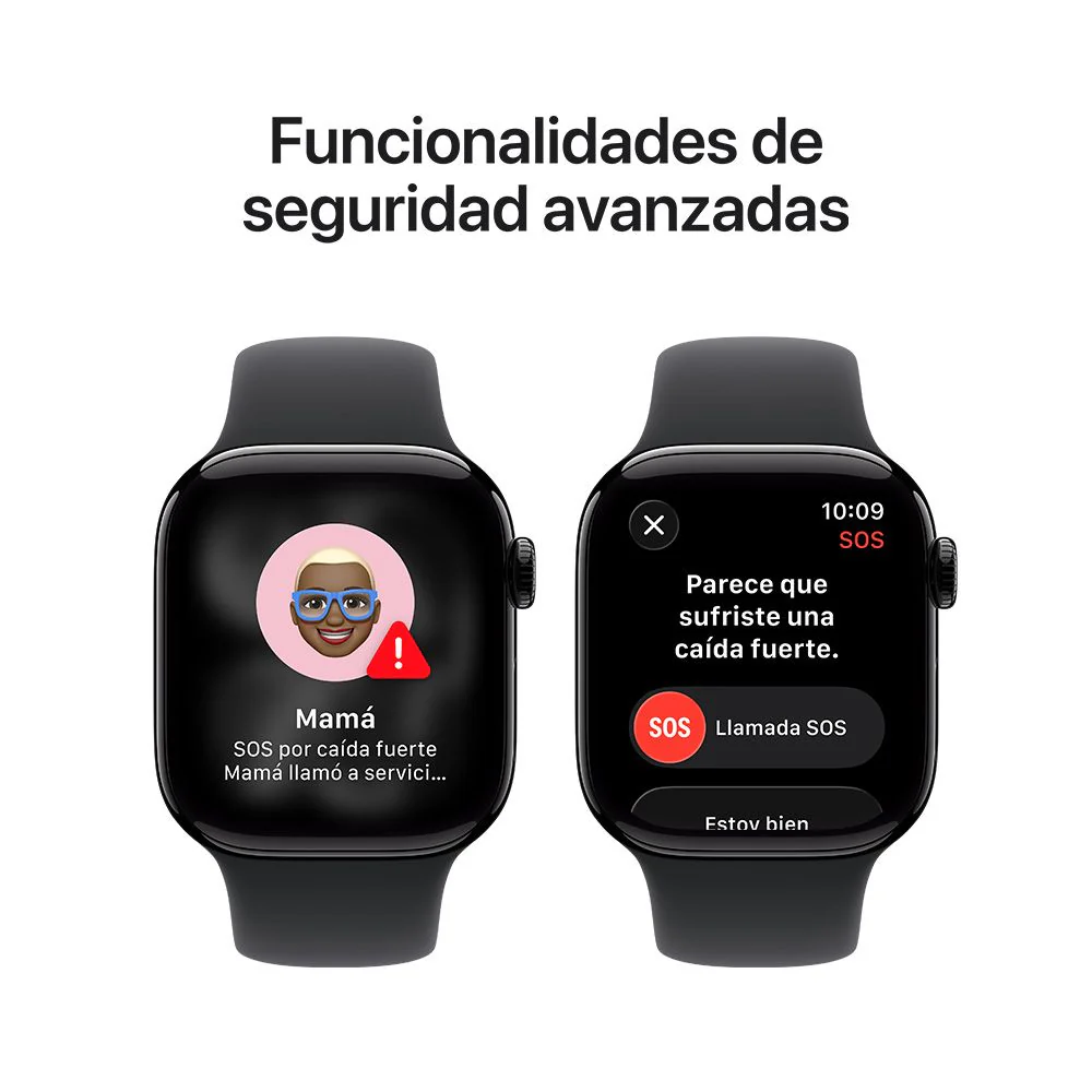Apple Watch Series 11 GPS • Caja de aluminio negro azabache de 42 mm • Correa deportiva negra – S/M - Image 6