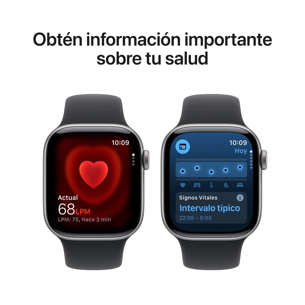 Apple Watch Series 11 GPS • Caja de aluminio gris espacial de 42 mm • Correa deportiva negra – M/L - Image 5