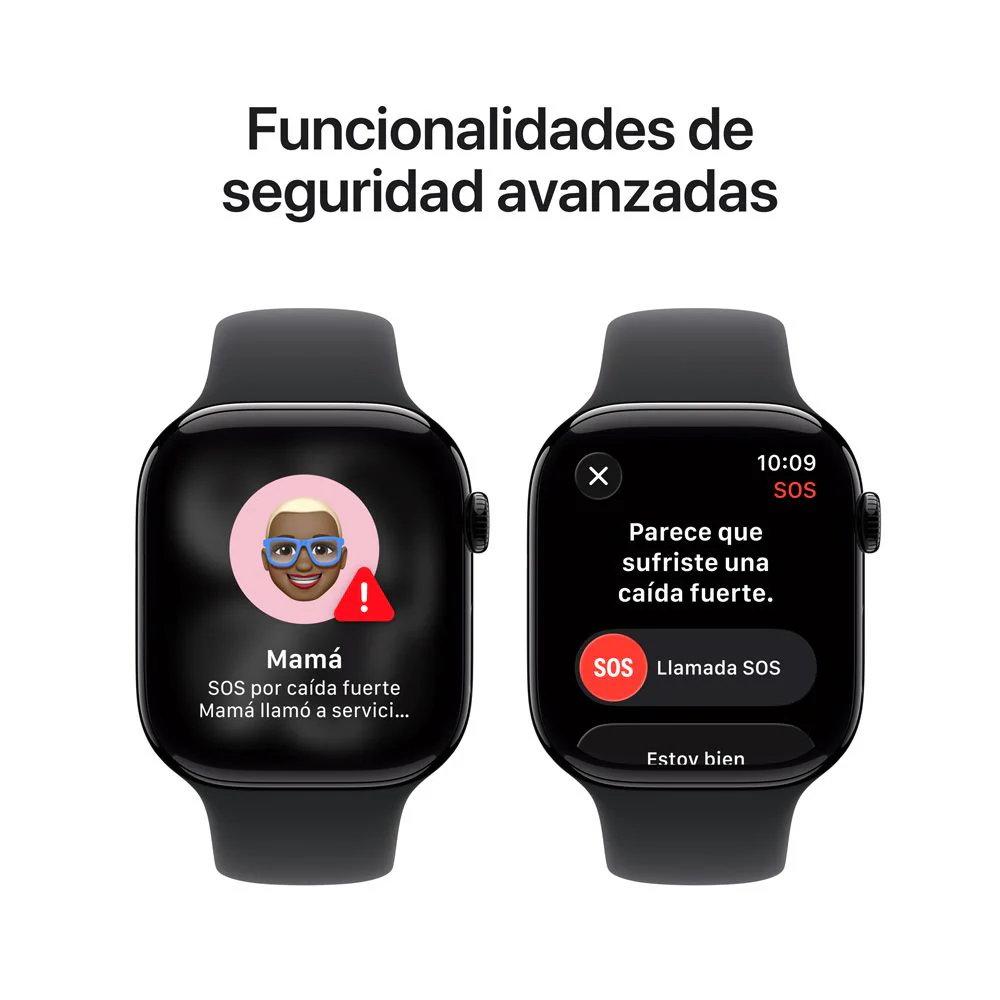 Apple Watch Series 11 GPS • Caja de aluminio negro azabache de 46 mm • Correa deportiva negra – S/M - Image 6