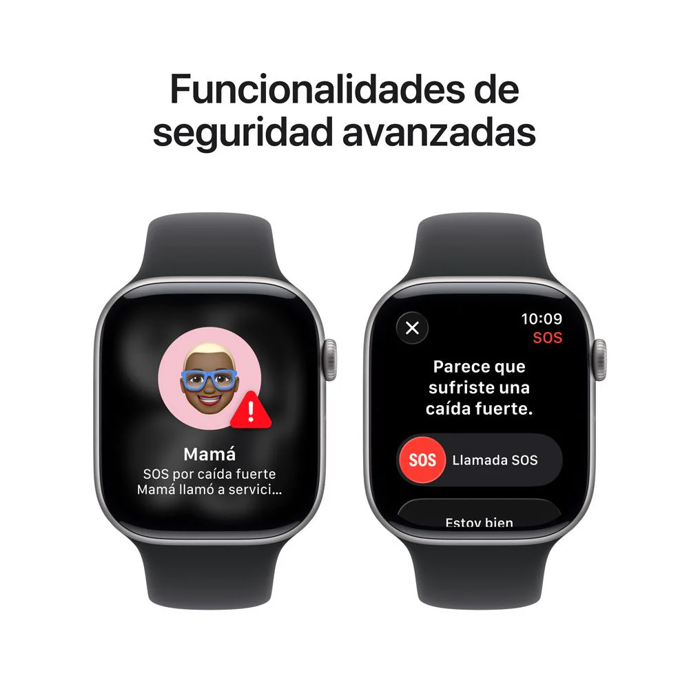 Apple Watch Series 11 GPS • Caja de aluminio gris espacial de 46 mm • Correa deportiva negra – M/L - Image 6