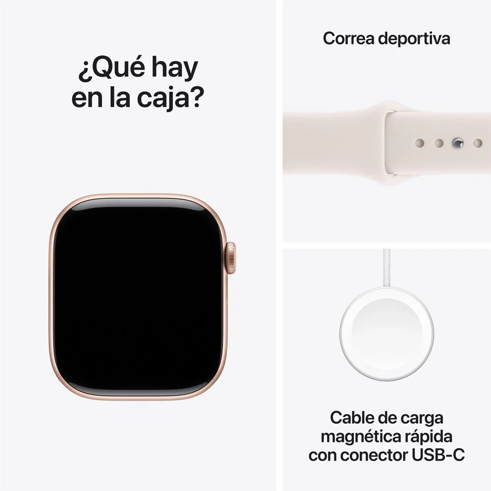 Apple Watch Series 11 GPS • Caja de aluminio color oro rosa de 46 mm • Correa deportiva rosa rubor – S/M - Image 8