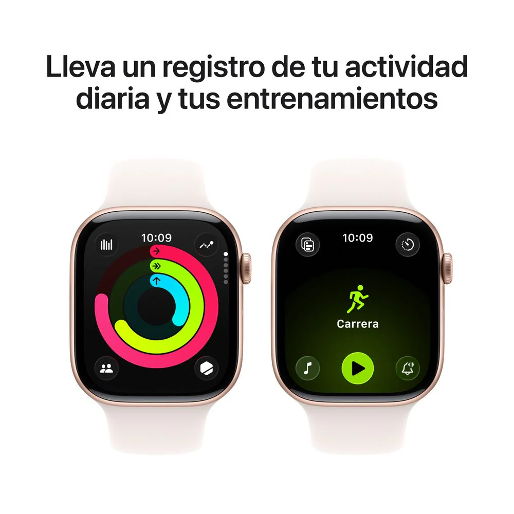 Apple Watch Series 11 GPS • Caja de aluminio color oro rosa de 46 mm • Correa deportiva rosa rubor – M/L - Image 4
