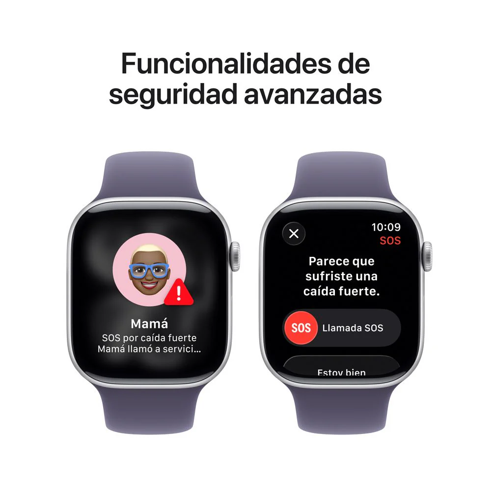 Apple Watch Series 11 GPS • Caja de aluminio color plata de 46 mm • Correa deportiva morado niebla – S/M - Image 6