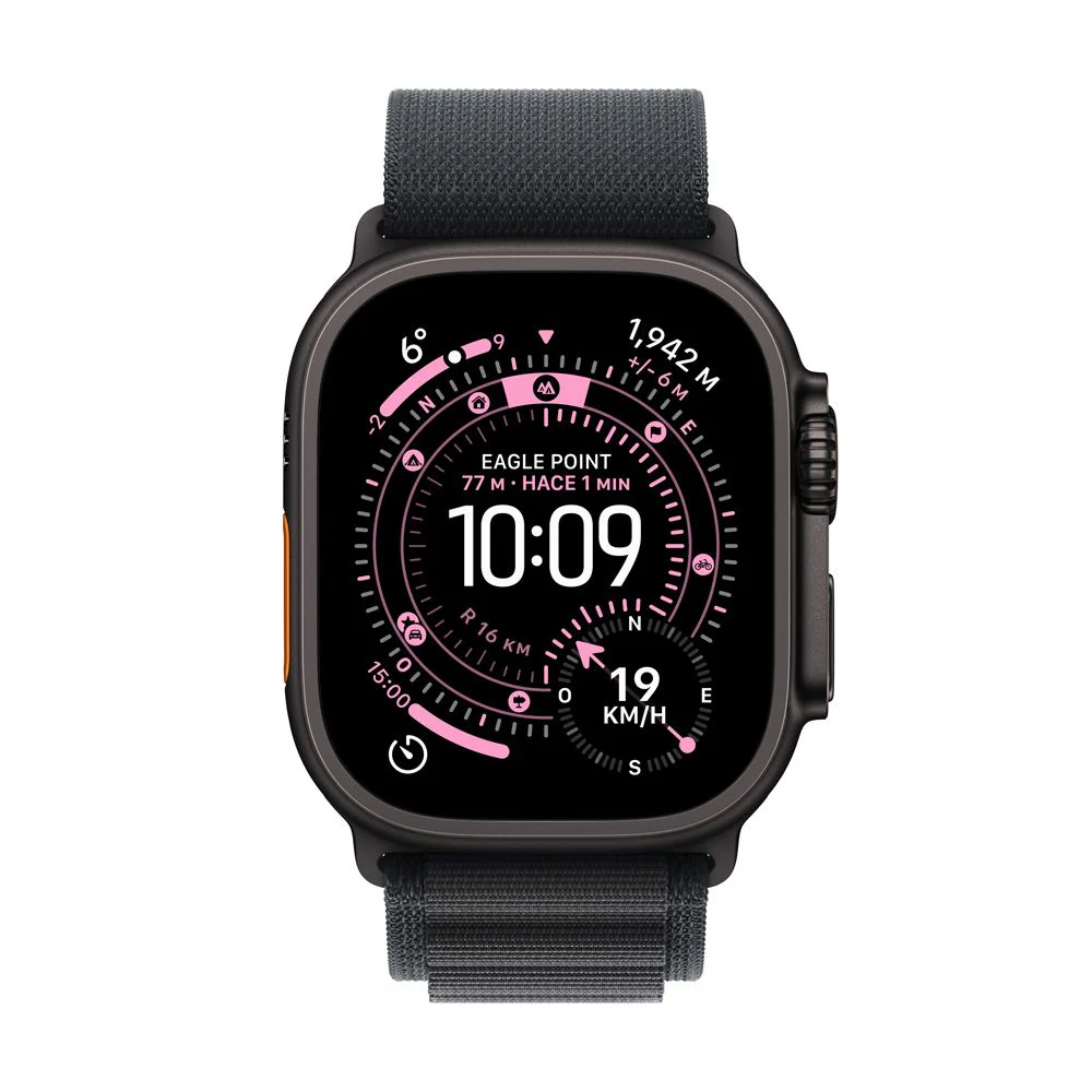 Apple Watch Ultra 3 GPS + Cellular • Caja de titanio negro de 49 mm • Correa Alpine negra - M - Image 2