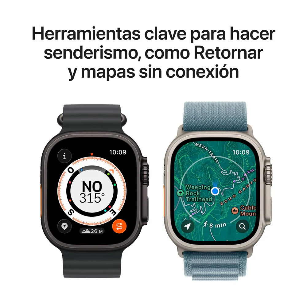 Apple Watch Ultra 3 GPS + Cellular • Caja de titanio natural de 49 mm • Correa estilo milanés de titanio natural - M - Image 5