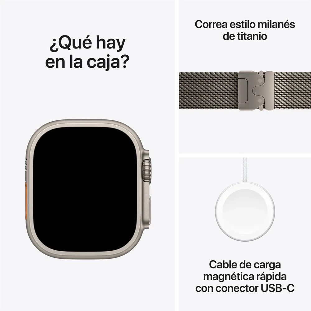 Apple Watch Ultra 3 GPS + Cellular • Caja de titanio natural de 49 mm • Correa estilo milanés de titanio natural - M - Image 7
