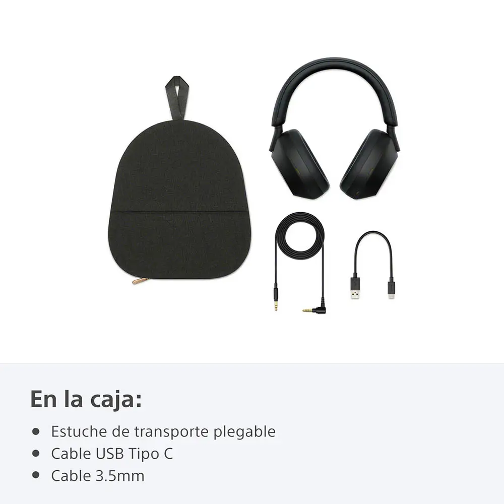 Audífonos Sony inalámbricos con cancelación de Ruido Around Ear WH1000XM5 - Negro - Image 8