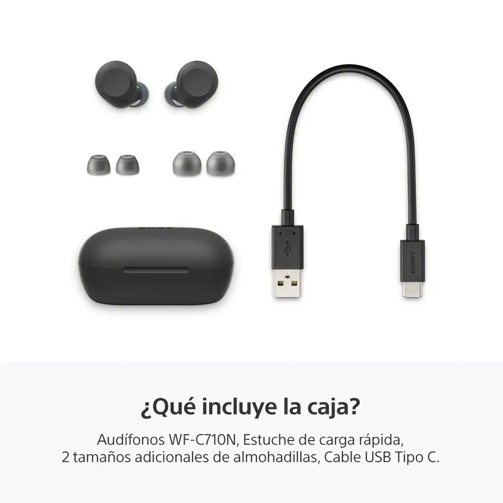 Audífonos Sony Inalambricos con Cancelacion de Ruido In Ear WF-C710N - Negro - Image 11