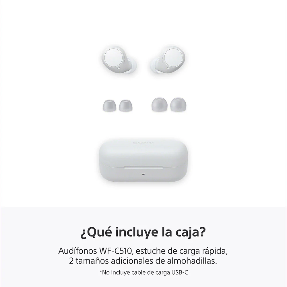 Audífonos Sony Inalambricos In Ear WF-C510 - Blanco - Image 8