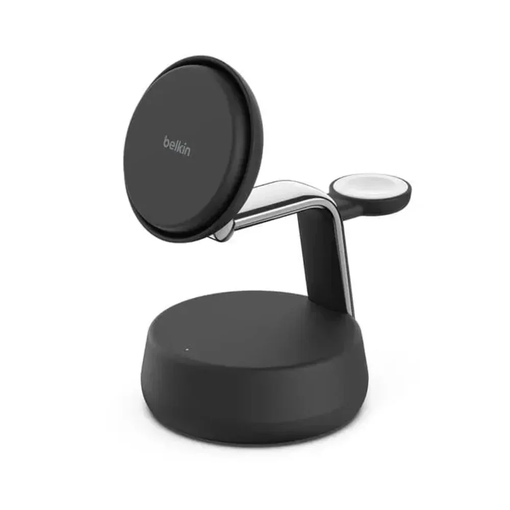 Base de Carga Belkin Qi2 Magnética 3 en 1 25W - Negro
