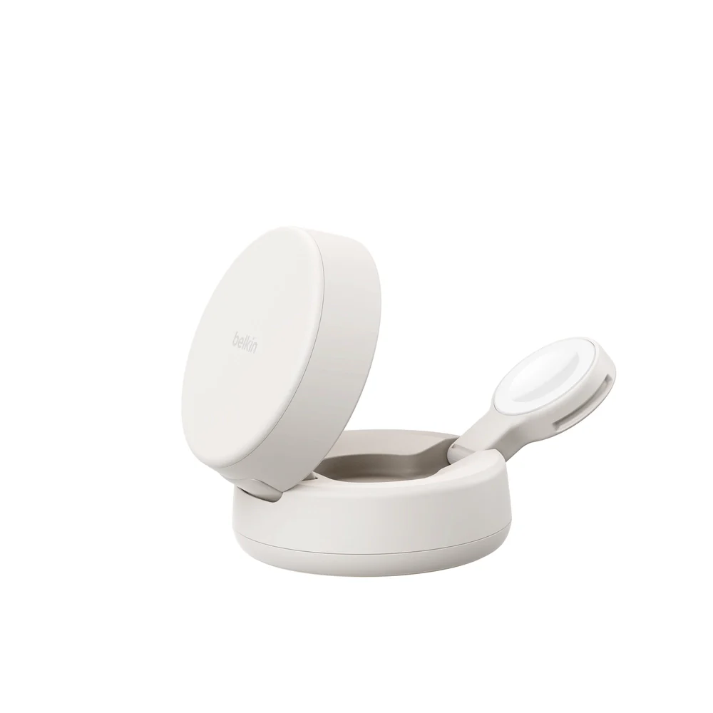 Base de Carga inalámbrica Belkin Qi2 25W 2 en 1 Ultra Charge Pro - Crema - Image 2