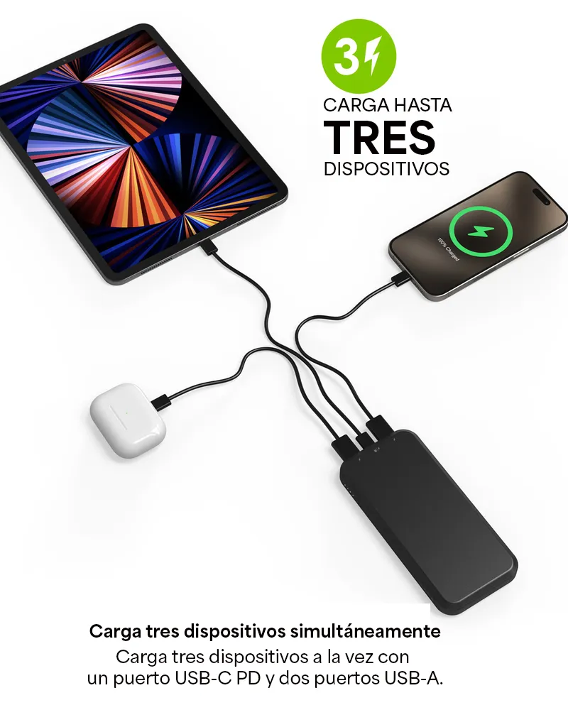 Batería externa Mophie Prime 10,000 mAh - Negro - Image 5
