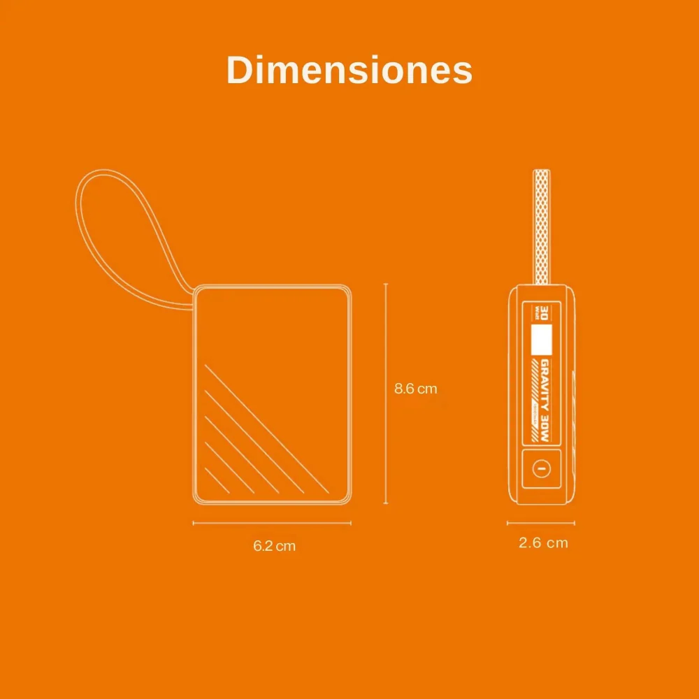 Batería magnética Adam Elements GRAVITY - 10,000mAh 30W con cable USB-C integrado - Gris - Image 21
