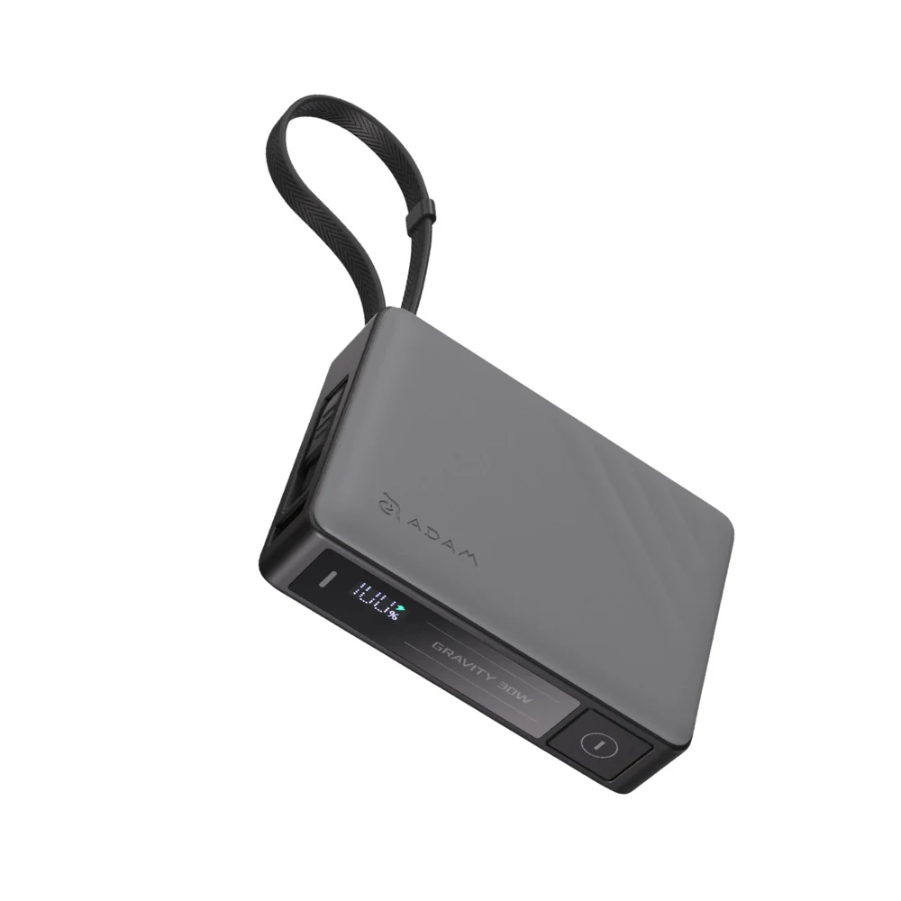 Batería magnética Adam Elements GRAVITY - 10,000mAh 30W con cable USB-C integrado - Gris - Image 3