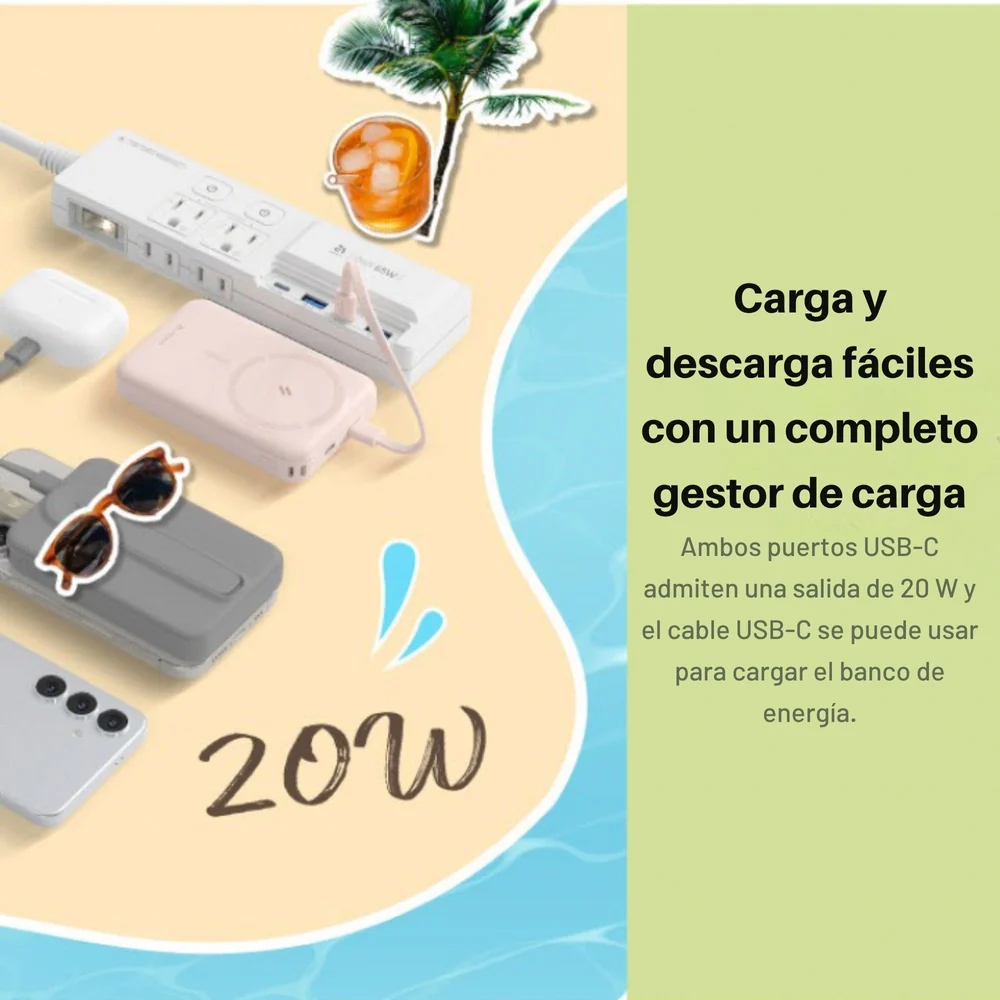 Batería portátil Adam Elements VIONTA C2 Pro, 8 en 1 de 10,000mAh - Rosa - Image 18