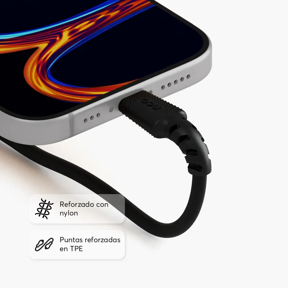 Cable Magnetico NCO PowerForce 2m USB-C a USB-C - Negro - Image 3