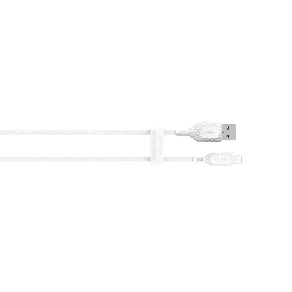 Cable Mophie trenzado USB-A a Lightning 12w 2m - Blanco - Image 3