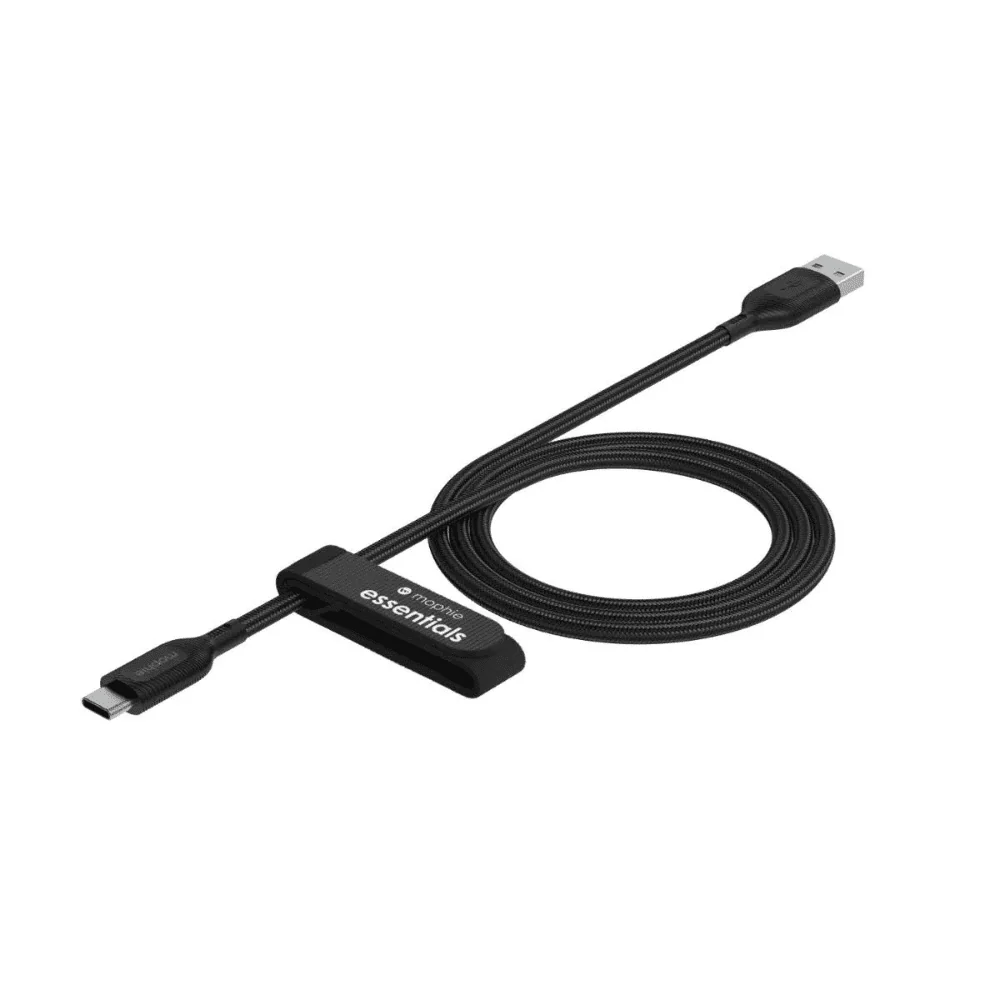 Cable Mophie trenzado USB-A a USB-C 15w 1m - Negro - Image 3