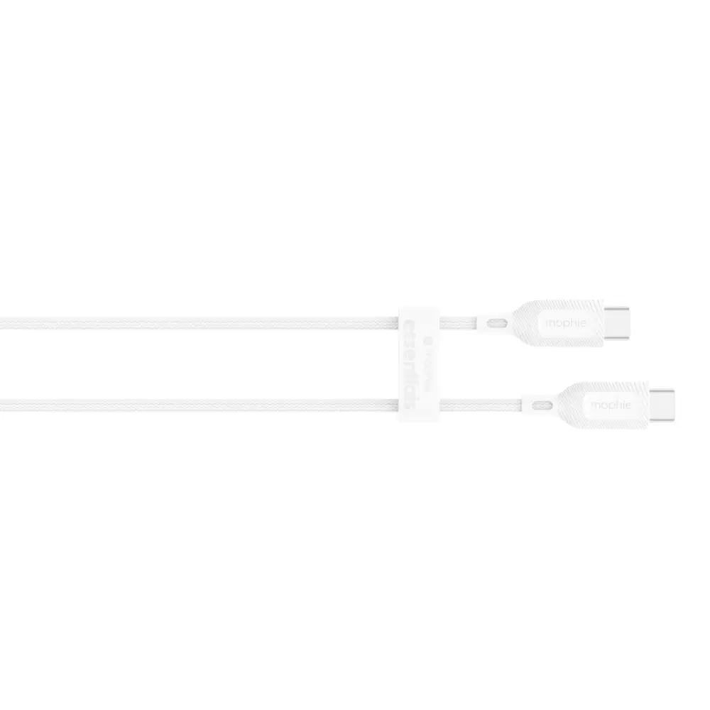 Cable Mophie trenzado USB-C a Lightning 60w 2m - Blanco - Image 4