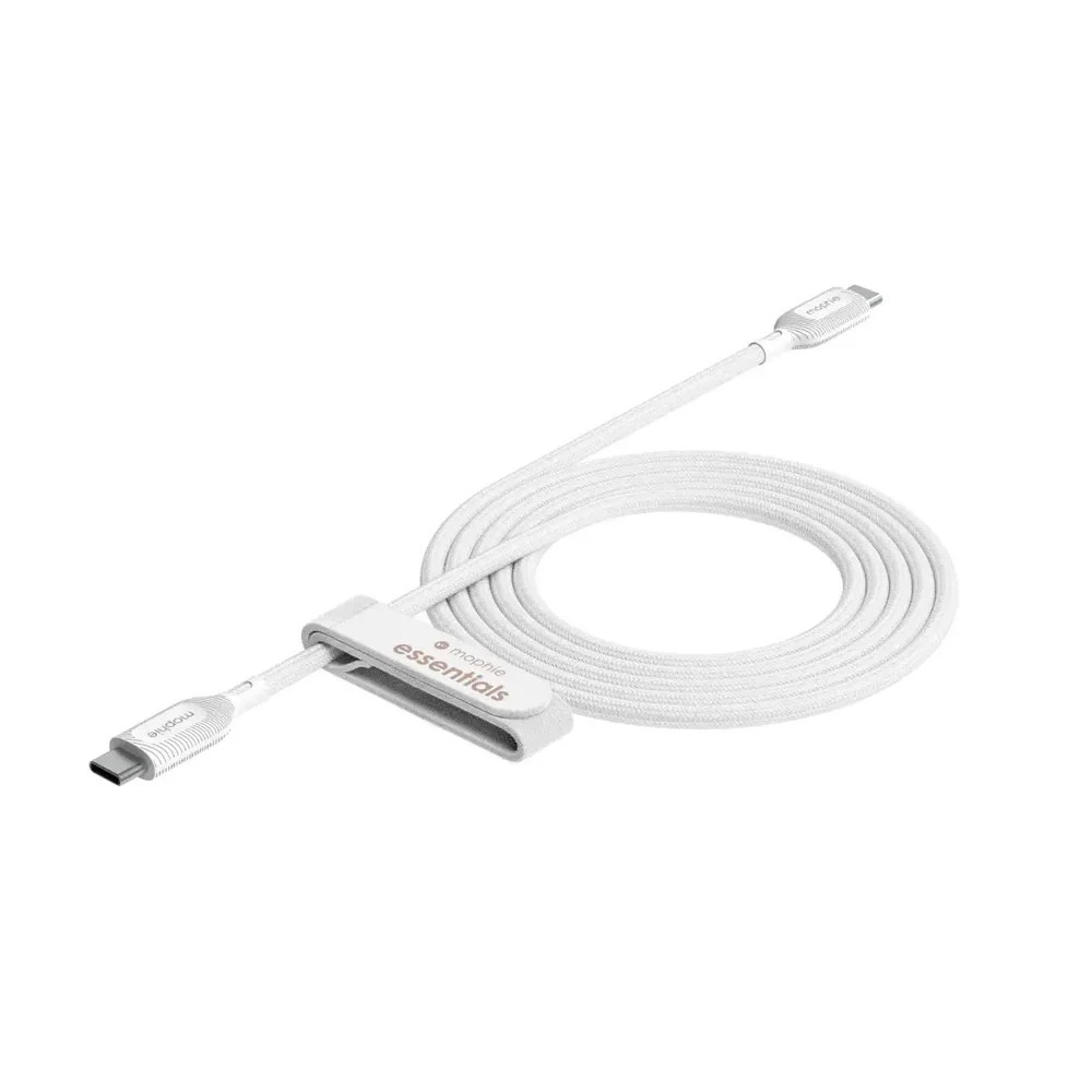 Cable Mophie trenzado USB-C a USB-C 60w 2m - Blanco - Image 2