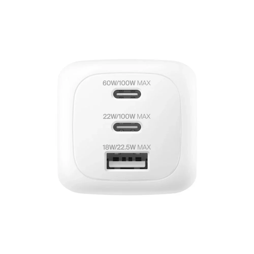 Cargador Belkin GaN de 3 Puertos (2 USB-C/1 USB-A) 100W - Blanco - Image 2