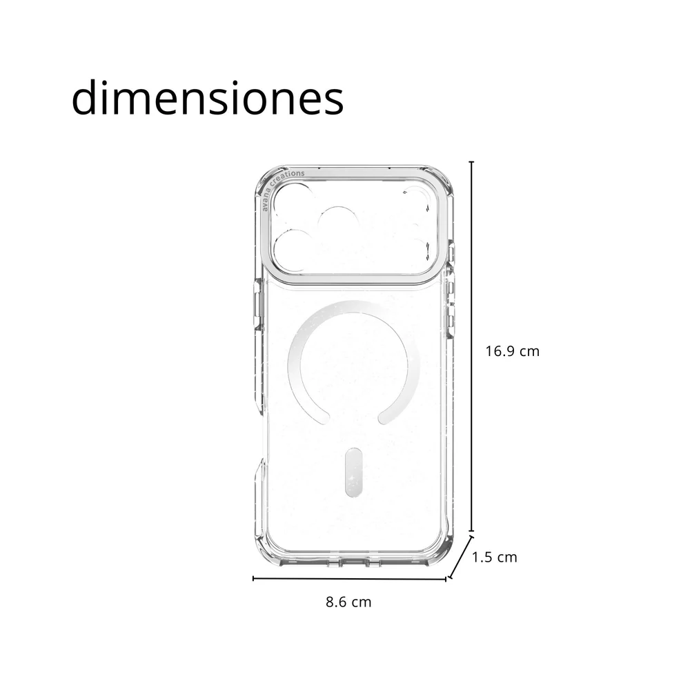 Case Avana Starlight con MagSafe para iPhone 17 Pro Max - Plata - Image 13