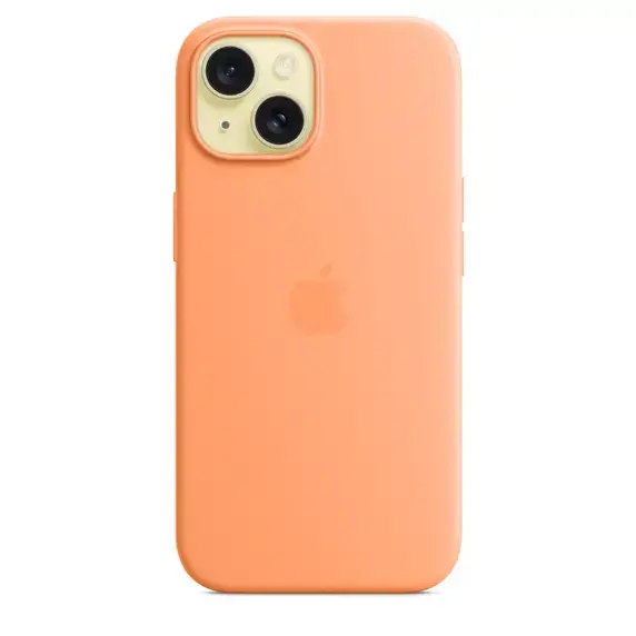 Case de Silicona Apple para iPhone 15 con MagSafe -Naranja Sorbete - Image 3