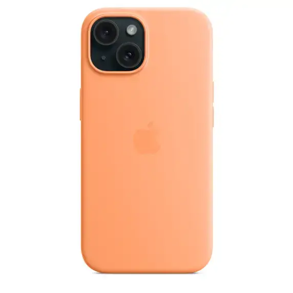 Case de Silicona Apple para iPhone 15 con MagSafe -Naranja Sorbete - Image 5