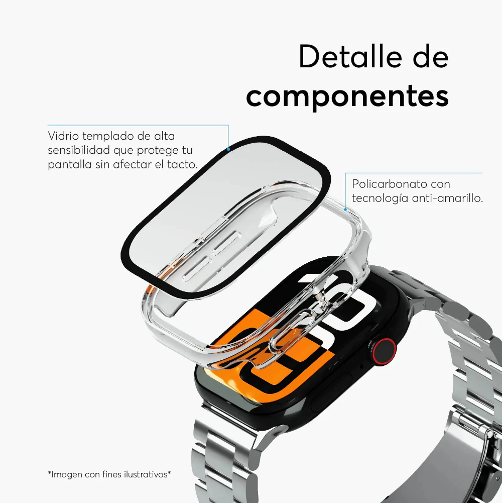 Case NCO ClearCase Crystal para Apple Watch Series 11 / 10 - 42mm - Transparente - Image 3