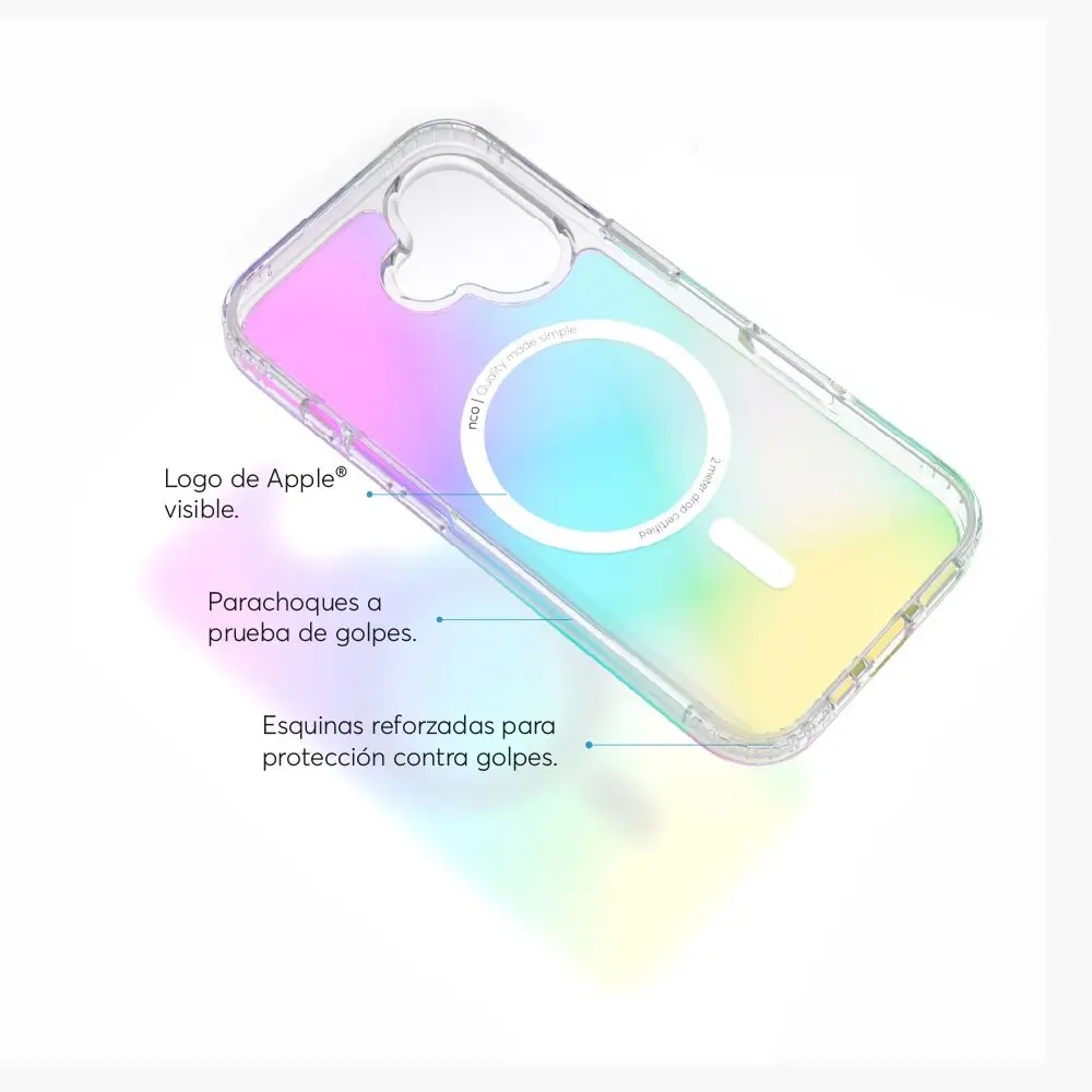 Case NCO SafeCase Clear con MagSafe para iPhone 16 - Multicolor - Image 3