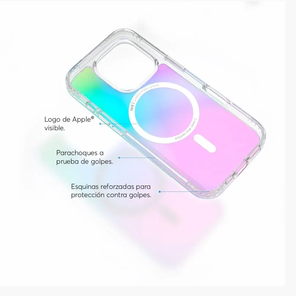 Case NCO SafeCase Clear con MagSafe para iPhone 16 Pro - Multicolor - Image 3