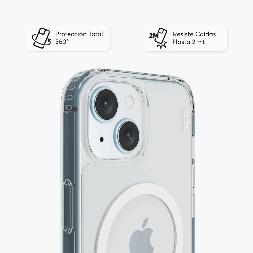 Case NCO SafeCase Clear con MagSafe para iPhone 15 - Transparente - Image 4