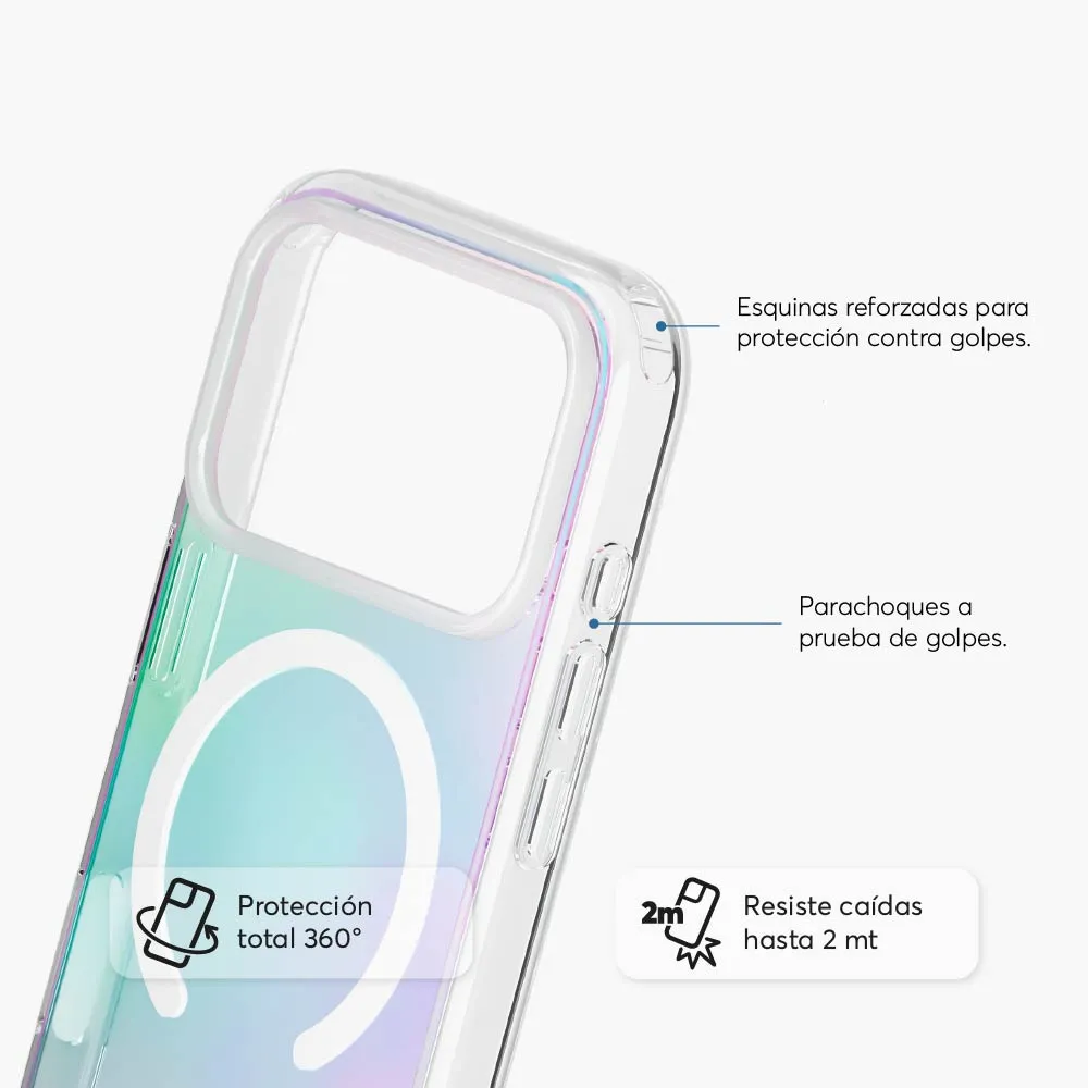 Case NCO SafeCase Clear con MagSafe para iPhone 17 Pro - Arcoiris - Image 3