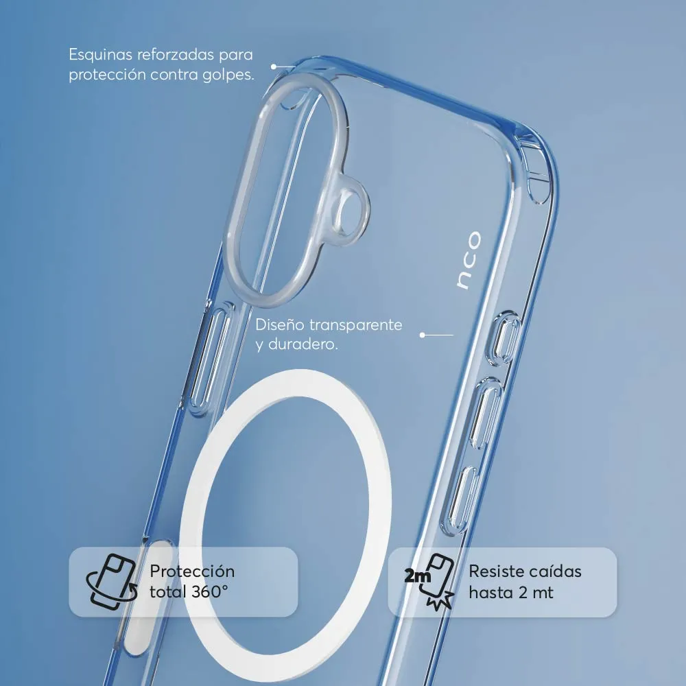 Case NCO SafeCase Clear con MagSafe para iPhone 17 - Transparente - Image 3